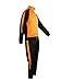 Men's Outdoor Two Piece Jacket Pants Track Suit Sport Sweat Suit Set Orange/Black Medium