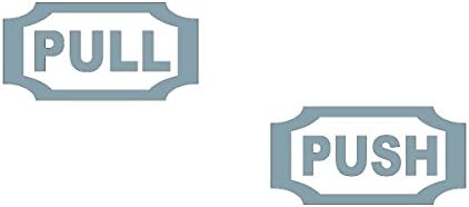 Wild Dingos LLC Push / Pull C Business Vinyl Decal Sticker Silver