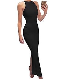 GOBLES - Vestido largo para mujer, sin mangas, para fiestas