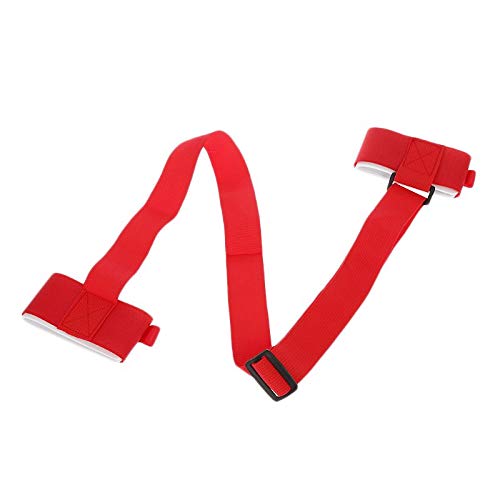 Eaglers Shoulder Hand Carrier 1PC Adjustable Skiing Pole Shoulder Carrier Handle Strap Bag Ski Snowboard Handbag Hand Strap Red