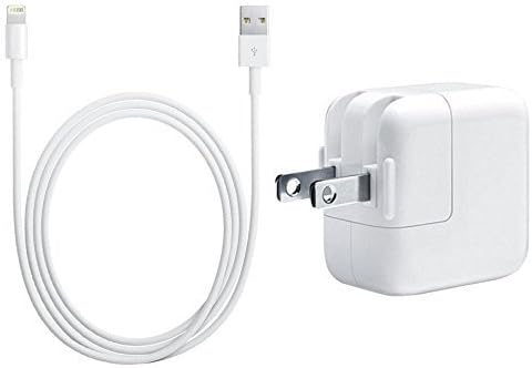 iPad Charger Cables [3ft USB Sync] with 12 Watt Wall Charger also for iPhone SE / 6 / 5