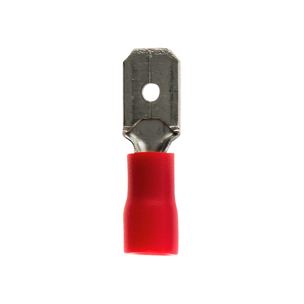 Zenitech 10 Terminals Male 6.3 mm Red