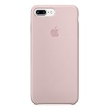 iphone 8 Plus(5.5Inch) Liquid Silicone gel simple anti-drop case,with Soft Microfiber Cloth Lining Cushion for iphone 8 Plus (Pink sand)