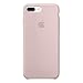 iphone 8 Plus(5.5Inch) Liquid Silicone gel simple anti-drop case,with Soft Microfiber Cloth Lining Cushion for iphone 8 Plus (Pink sand)