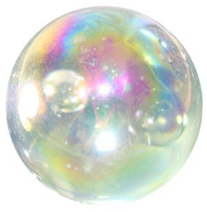OnlineScienceMall Massive Iridescent Glass Soap Bubble Marble - 42mm - by House of Marbles w/Stand