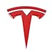 TK-KLZ 3D Metal Car Side Fender Rear Trunk Emblem Sticker Badge Decals for Tesla Roadster Model S Model X Model 3 TESLASUV Decorative Accessories (Red)