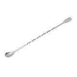Stainless Steel Spoon Honey Dipper Spoon Swizzle Stick Whisk Mixing Tool-9inch
