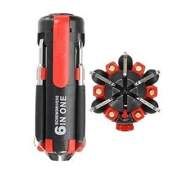 GPNT 6 in 1 Multi Screwdriver Kit with LED Portable Torch