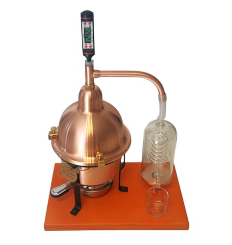 Alembic Copper Essential Oil Distiller with Glass Condensing Coil