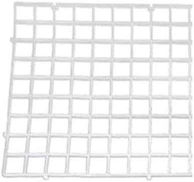 Henreal Durable Plastic Separator Tray for Fish Tank Filter Insulation Grid Egg Crate, White, 30 * 30cm