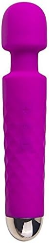 25 Speed Mini AV Wand Massager USB Rechargeable Waterproof Powerful Cordless Therapeutic Personal Body Wand Massager for Essential Travel Home (Purple)