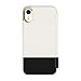 kate spade new york Cement/Black Color Block Folio Case for iPhone XR - Saffiano Leather ID & Card Holder