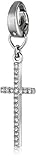 Fossil Cross Silver Charm