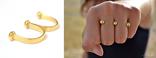 image for Tzufit Moshel Knuckle duster, Double ring, two finger ring, Double fin