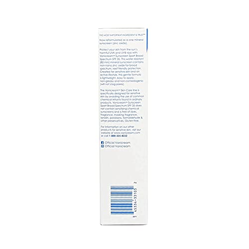 Vanicream Sunscreen Sport, Spf 35, 3ounce (Pack of 2) Pricepulse