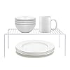 iPEGTOP-Cupboard-Organiser-Cabinet-Shelf-Rustproof-Stainless-Steel-Home-and-Kitchen-Storage-Shelf-Wire-Rack-for-Kitchen-Cabinets-Dish-Drainer-Pantry-Countertops-Fridge-Food-and-Utensils-White iPEGTOP 2 Pack Large (40 x 24 cm) Freezer Cabinet Storage Shelf Rack, Rustproof Stainless Steel Kitchen Organizer Space…