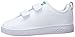 adidas Kids' VS Advantage Clean Sneaker, White/White/Green, 9 M US Toddler