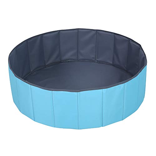PlayMaty Kids Ball Pool Pit - Folding Portable Baby Play Ball Pool (Balls Not Included) Double Layer Oxford Cloth Not Need to Inflate Stable Ball Pool for Toddler (Blue)