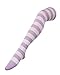 ZANZEA Womens Over Knee Thigh High Socks Long Striped Stocking Light Purple White One Size