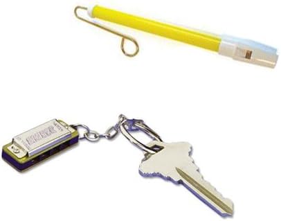 Christmas Stocking Stuffer - Mini Harmonica w/Yellow Slide Whistle