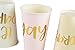 BLUE PANDA - 52 Pack Pastel Paper Party Cups for Birthday, Bridal Shower, Graduation (4 Colors, 12 oz)