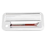 E-Autogrilles Triple Chrome Tailgate Handle Cover With Keyhole for 88-98 Chevy / GMC C/K Series / 92-99 Suburban/Tahoe/Yukon / 98-00 Denali / 92-95 Blazer / 99-01 Cadillac Escalade