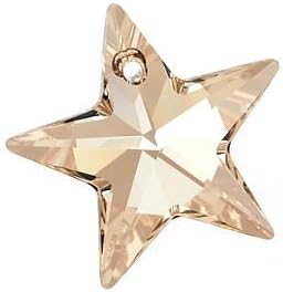 SWAROVSKI ELEMENTS Crystal Star Pendant Bead #6714 20mm Golden Shadow (1)