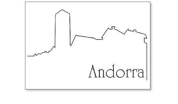 Imán para nevera con diseño de la ciudad de Andorra La Vella ...