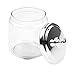 iDesign York Glass Bathroom Vanity Apothecary Jar with Lid for Cotton Balls, Swabs, Cosmetic Pads, Candy, 3.75