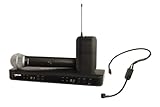 Shure BLX1288/P31 Dual Channel Combo Wireless System with PG58 Handheld and PGA31 Headset Microphone, H8
