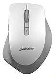 Perixx PERIMICE-716W, Wireless Ergonomic Mouse - Silent Click - Works on Almost Any Surface - Long Battery Life - White