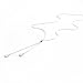 Lariatneck Long Necklaces for Women Y Lairt Necklace Silver Casual Snake Chain Adjustable Druzy Drop Pendant
