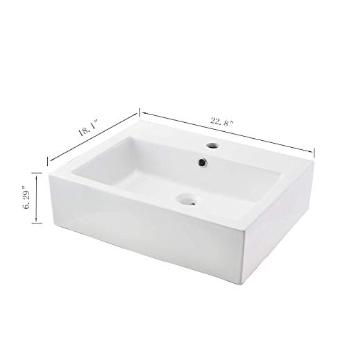 Hotis Above Counter Porcelain Ceramic Bathroom Vessel Sink,Bathroom Vessel Vanity Sink