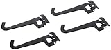 Wall Control Pegboard 3-1/2in Reach Curved Tip Slotted Hook Pack - Slotted Metal Pegboard Hooks for Wall Control Pegboard and Slotted Tool Board - Black