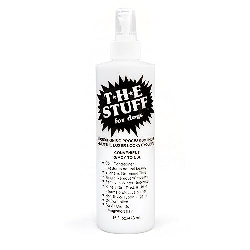 The Stuff Leave-In Dog Conditioner and Detangler Spray | 16oz Ready to Use | Perfect Solution for Managing Matted Dog Hair | Top Rated Dog Detangling and Dematting Spray