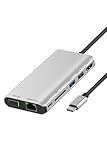 FeliSun USB C Hub HDMI 4K, VGA 1080p, Ethernet RJ45, Type C PD, 2 x USB 3.0 e Le