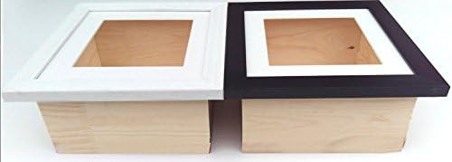 The Frame Centre 8 x 8 x 2.5 Depth. Colour: White 3D Box Frame with PERSPEX (Not Glass) Display Case with Medals Casts