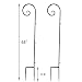Vencer Set of 2 Shepherd Hook 63 Inch Tall 7/10 in Thick Rust Resistant Premium Metal Hook for Weddings Hanging Plant Baskets Solar Lights Christmas Lights Lanterns Bird Feeders,Black,VHH-001