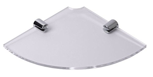 BSM Marketing Corner Shelf 150mm with Corner Notch: Phone, Speaker, Webcam, Thermostat, Baby Monitor (Glass effect)
