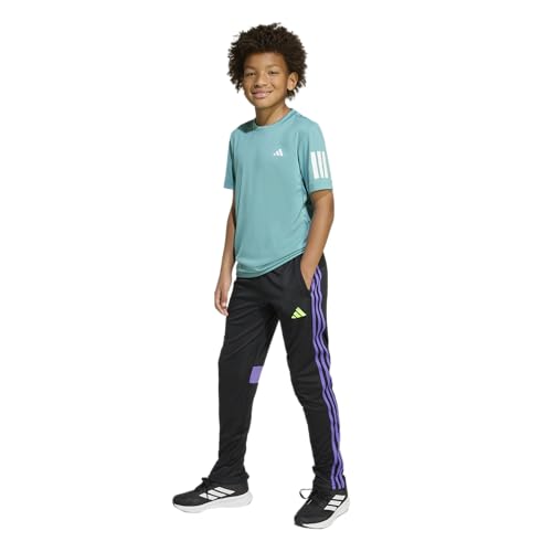adidas Unisex-Kids Tiro 25 Essentials Training Pants, Black/Purple Rush/Lucid L…