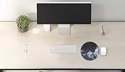 Lunarable Night Sky Mouse Pad, Nocturnal Cloudy