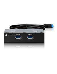 Tek Republic tiu 3000 3.5 inch Panel Frontal Hub USB con 2 puertos USB 3.0 (2ft 20 pin cable adaptador)