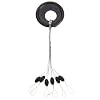 Tanchen-100PcsPack-6-in-1-Cylinder-Shaped-Float-Stop-Fishing-Rubber-Stopper-Bobber-Sinker