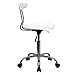 Flash Furniture Elliott Vibrant White and Chrome Swivel Task Office Chair with Tractor Seat