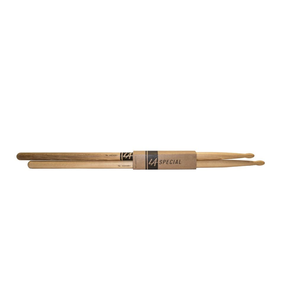 LA Specials Drum Sticks - 7A Drumsticks - Drum Sticks Set - Wood Tip - American Hickory Drumsticks - Consistent Weight and Pitch - 1 Pair
