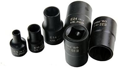 US PRO 17pc 3/8" & 1/2"dr Impact E-TORX SOCKETS E5-E24 B1357, Black, Variety pack - Image 3