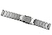 Noble Silver Watch Belts Metal Replacement Band Heavy Type 316L Stainless Steel Brushed Finish