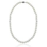 Pearlpro White 6.5-7.0mm A Freshwater Cultured Pearl Necklace 17 Inches