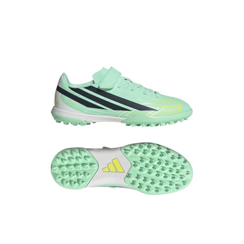 [アディダス] フットサルシューズ F50 HYPERFAST クラブ H&L TF ボーイズ ONP14 パルスミント/ナイトネイビー/ソーラーレモン (KK1338) 20.0 cm