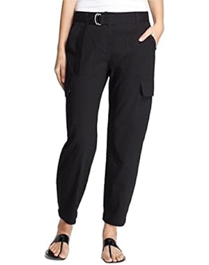 Theory Women's Hannon Crunch Linen Blend Pants Black Size 0